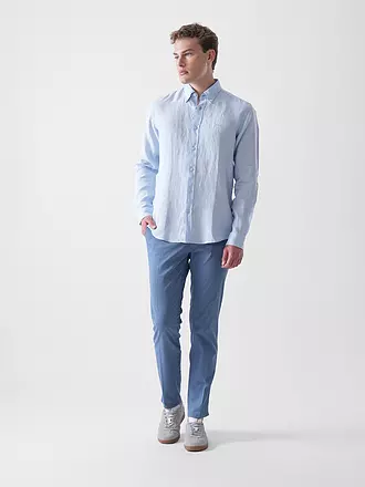 BOSS | Chemise en lin coupe slim H-ROAN | hellblau